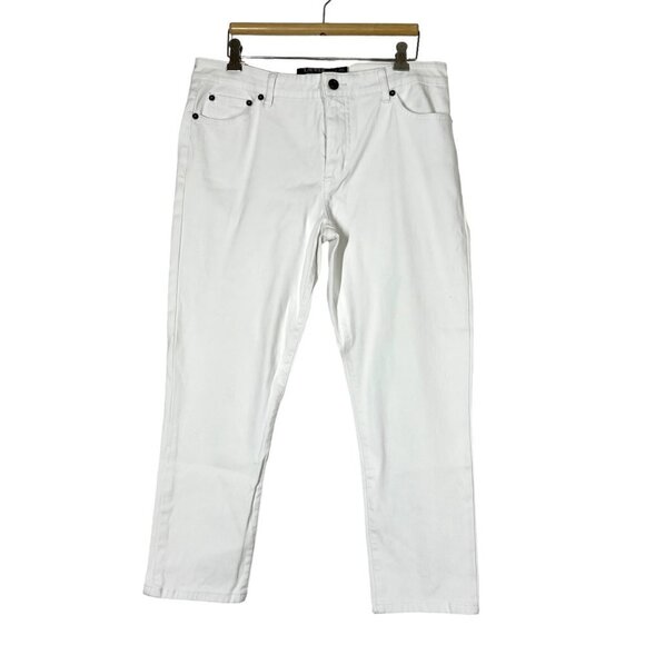 Ralph Lauren White Cropped Jeans Straight 10 - Picture 1 of 14